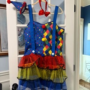 Clown Dress, sz XL with hat & bow tie NWOT (see measurements)